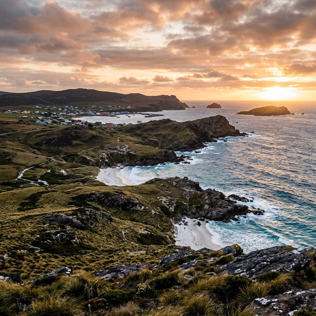 Paisaje de las Islas Malvinas